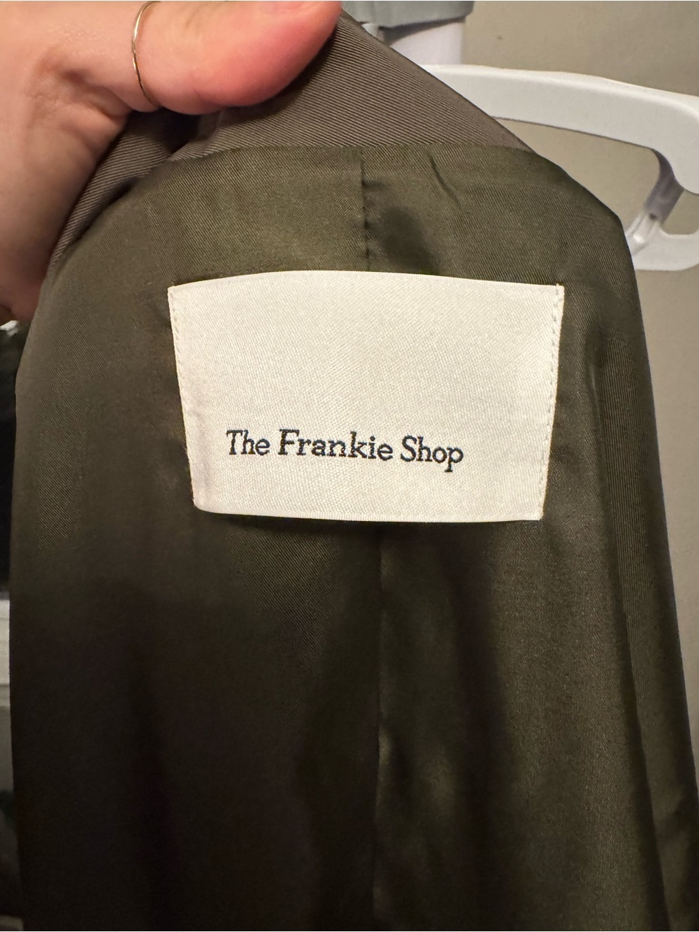 The Frankie Shop Mavis Oversized Trench in Khaki size XS/S - Picture 7 of 9